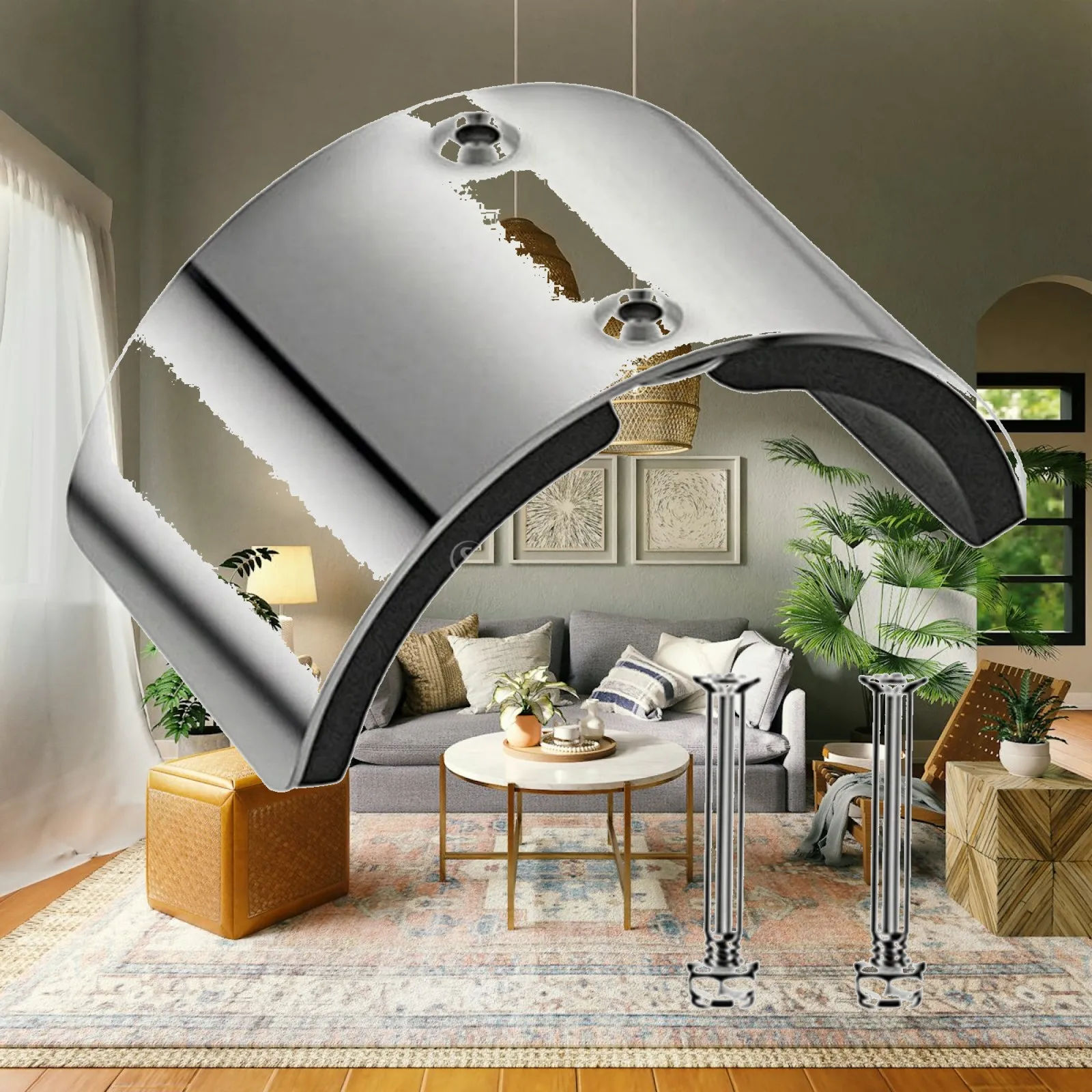 Compatible Drywall Stilt Footrest | With Mounting Screws Aluminum Alloy, Drywall Stilt, for Home Improvement