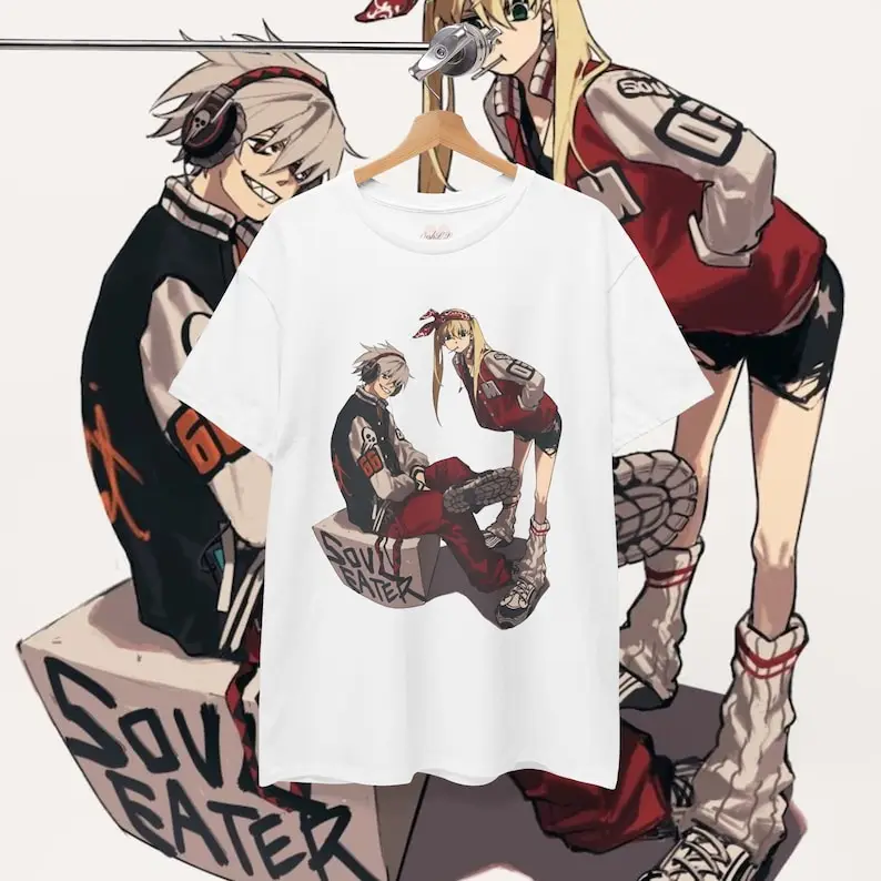 Soul Eater Shirt Vintage Anime T-Shirt Retro Manga Merch Unisex Shirts