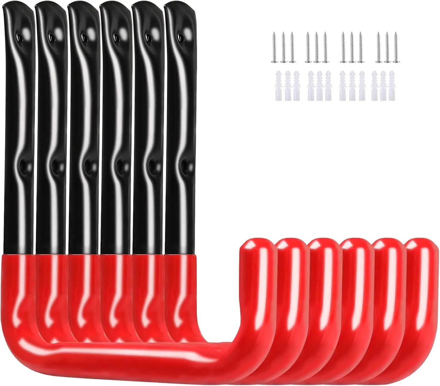 

Garage Storage Utility Hooks Heavy Duty, Wall Mounted 7.2'' Ladder Hanger Organizer For Hanging Ycle, Garden Hose, Folding