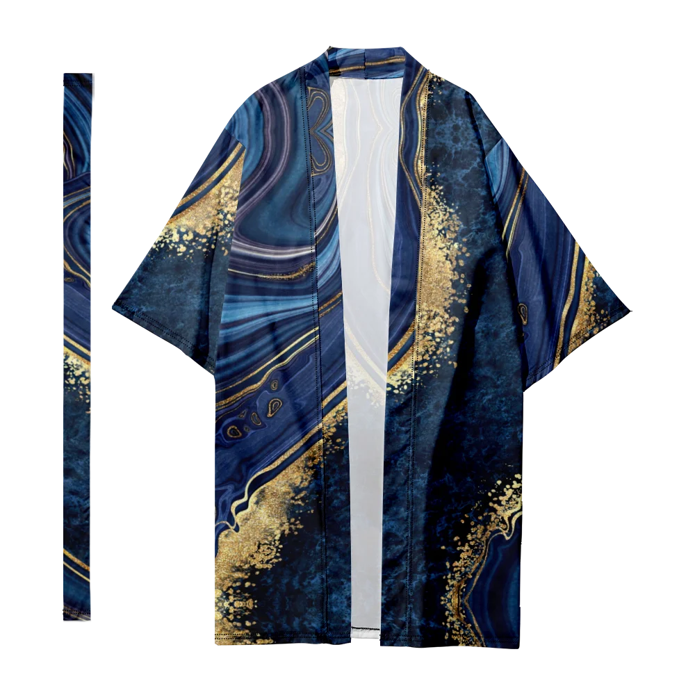 

Summer Tie Dye Kimono Men Women Hawaiian Shirt Vintage Fashion Trendy Beach Tops Loose Yukata Stylish Bathrobes Elegant Kimonos