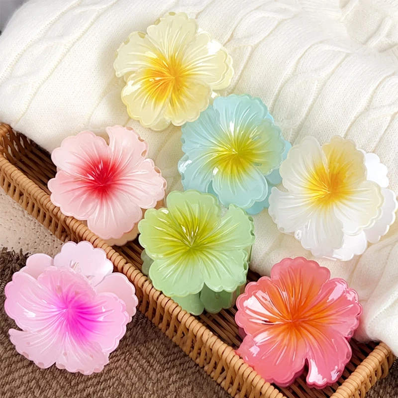 

Women's Hair Clips Set Colorful Flower Shape Beach Vacation Hair For Cute Girls Simple Grab Fashionable Sweet High Quality Hair