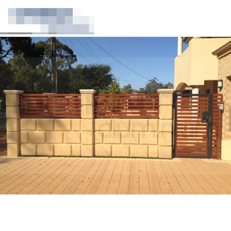 Clôture de confidentialité de balcon en aluminium de jardin, cadre de persienne de contour, barrière