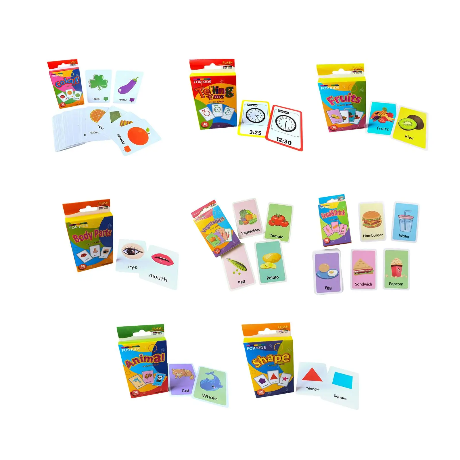 36x Seasons Flash Cards Children Cognition Cards for Children Kids Toddlers