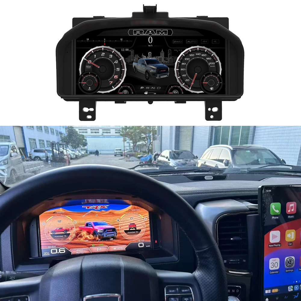 

For Dodge RAM 2008-2012 LCD Instrument Cluster Car Digital Dashboard Speedometer Virtual Cockpit Panel Display Linux System