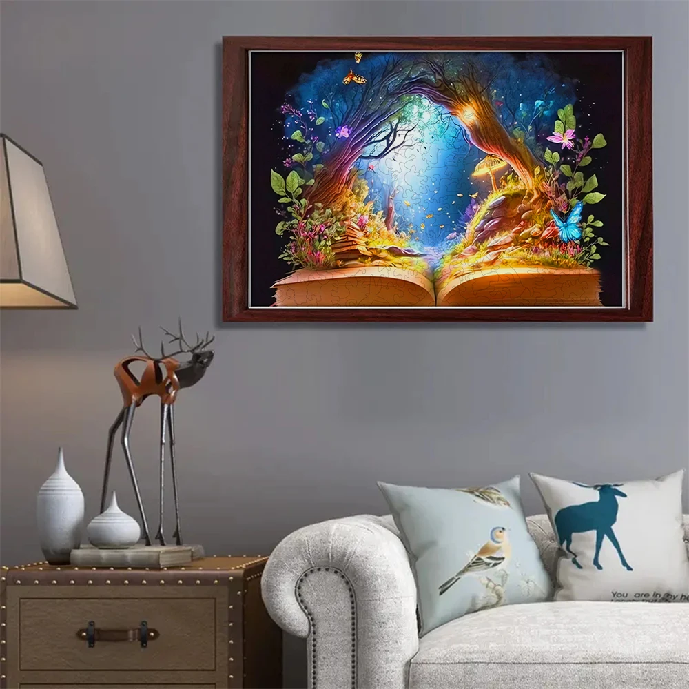 Magic Forest - Advanced Player Wooden Puzzle - Creative Multiple Special Shapes, Creative Gifts For Boys And Girls Adult Child