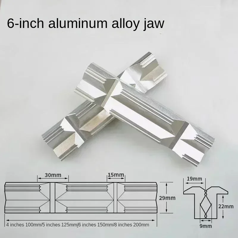 Imagem -03 - Conjunto Polegada ou Polegada Cnc Fresagem Torno de Aço Mandíbula Dura Dispositivo Elétrico V-tipo Mandíbula Liga de Alumínio Kit de Fresagem Peças