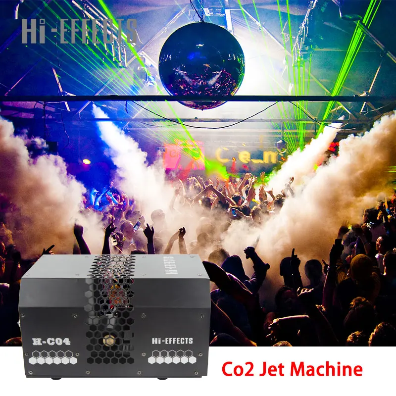 Macchina a getto di Co2 oscillante per palcoscenico Lanciatore di stelle filanti di Co2 multiangolo Cannone di Co2 per fumi per show Nightclub Jetting 8-10 metri