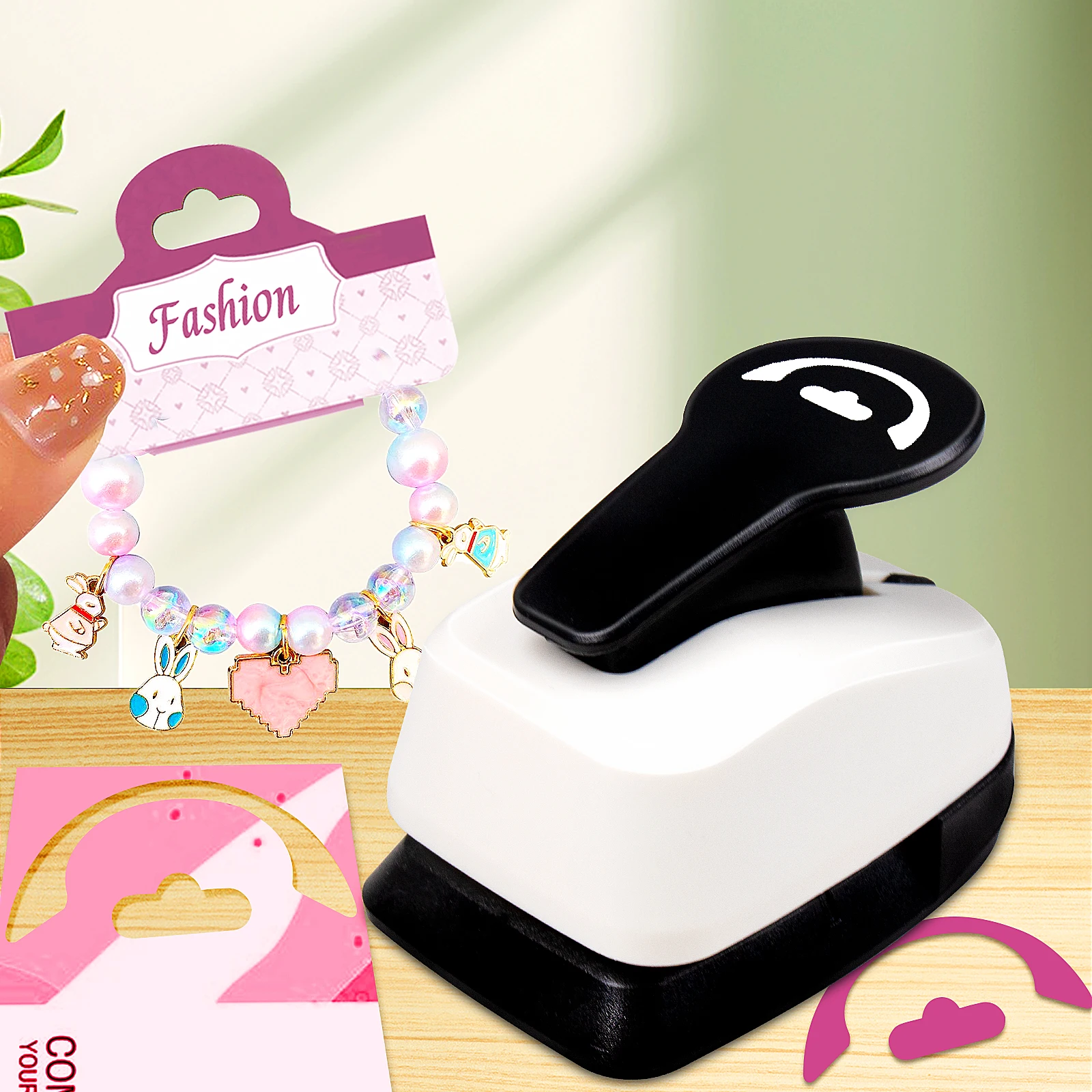 折り重ねハングタグブレスレットネックレスヘッドバンドディスプレイカード紙穴パンチャー紙カッタージュエリーカード