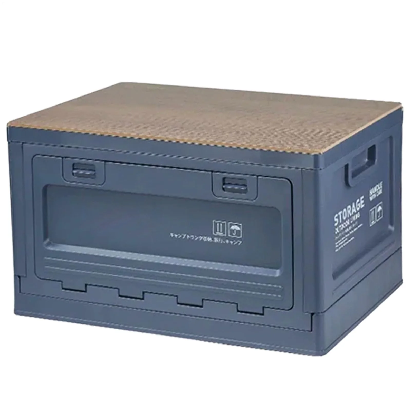 !@Outdoor Portable Lightweight Large Capacity Transport PP Plastic Folding Crates Logistics Turnover Box Foldable Camping Storag