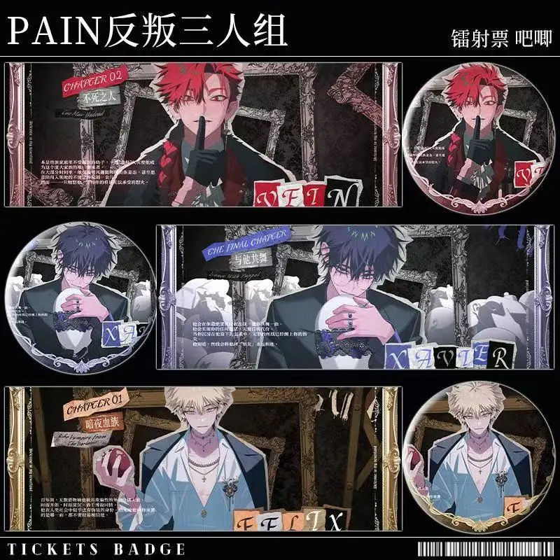 Аниме Link Click Vein Felix Xavier Pin Книжная сумка Брошь Одежда Воротник Значок Кнопка Лазерный билет Лазерная карта Подарок Аниме Link Click Vein Felix Xavier Pin Книжная сумка Брошь Одежда Воротник Значок Кнопка Лазерный билет Лазерная карта Подарок