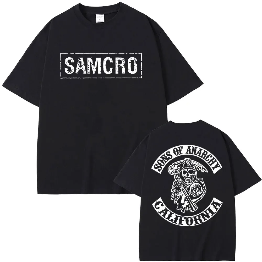 Sons of Anarchy SAMCRO Print T-shirt Men Women Trend Hip Hop Rock Oversized Short Sleeve Tee Summer Cotton T Shirts Clothes Tops