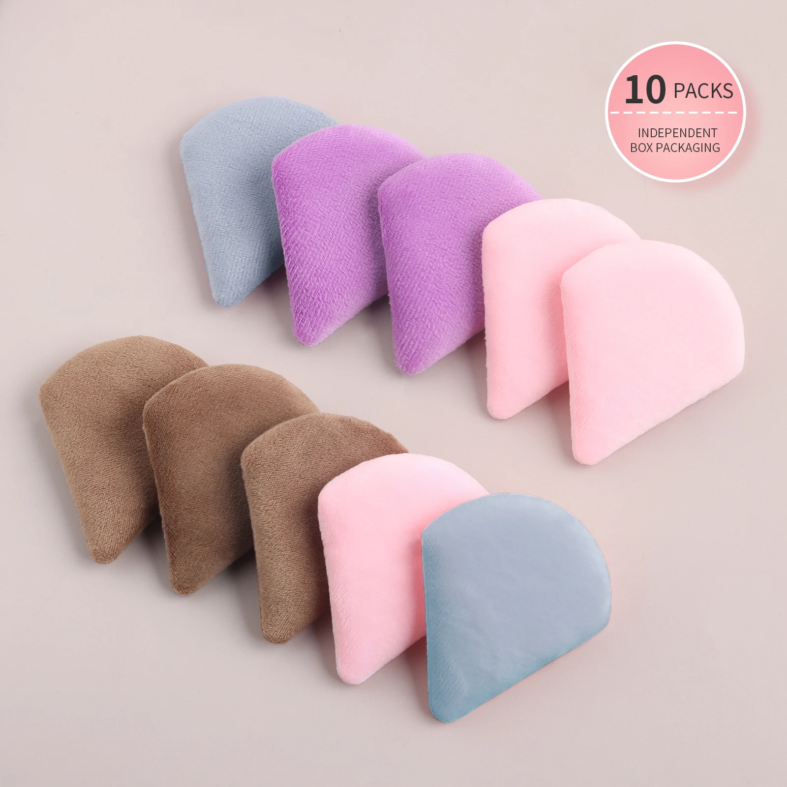 Powder Puff,10Pcs Daily Triangle Double layer sponge Reusable Cosmetic powder puff For Makeup, Foundation