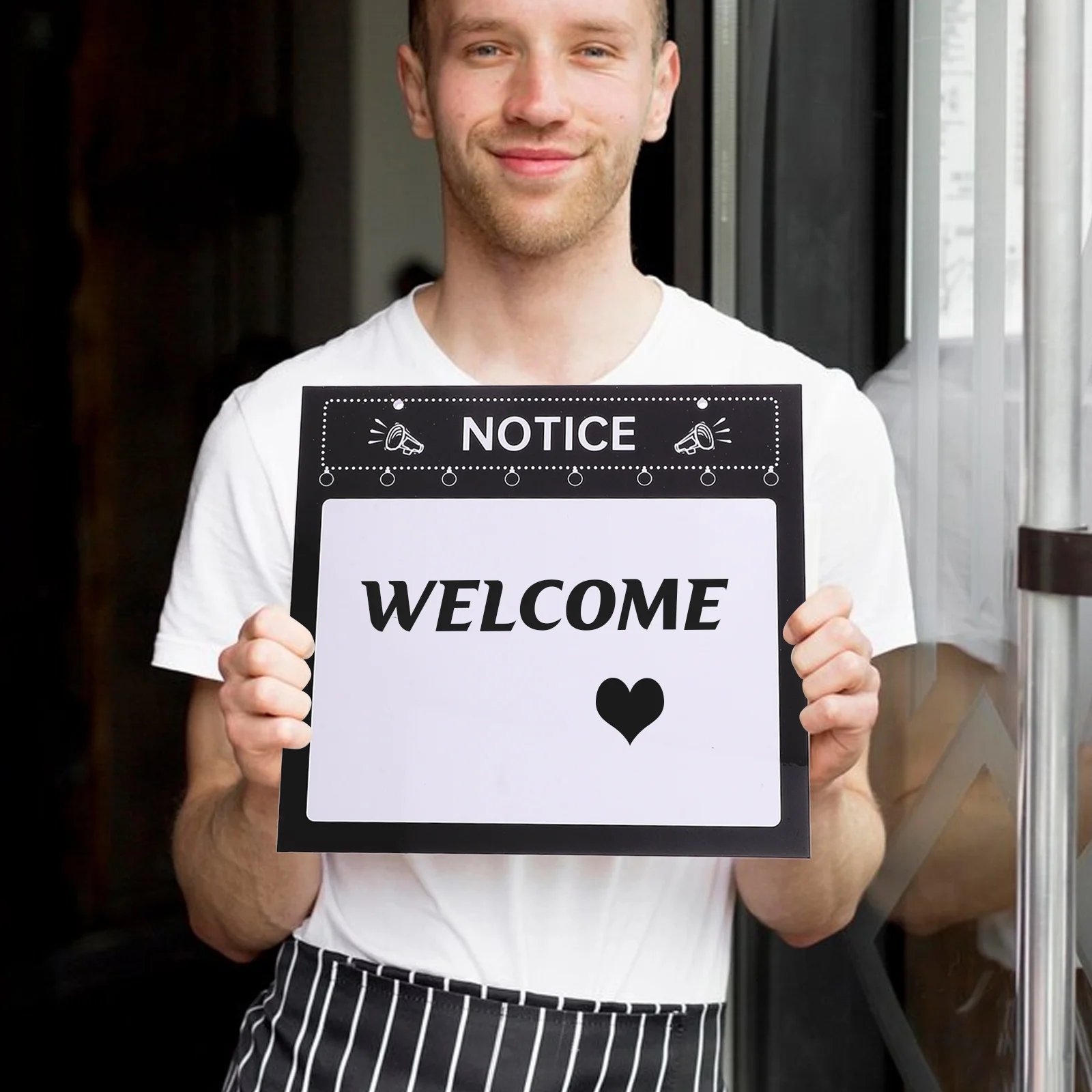 

1 Set Erasable Open Closed Sign Custom Hours For Restaurants Cafes Shops Stylish Store Business Hours Sign Hanging Rope Wood