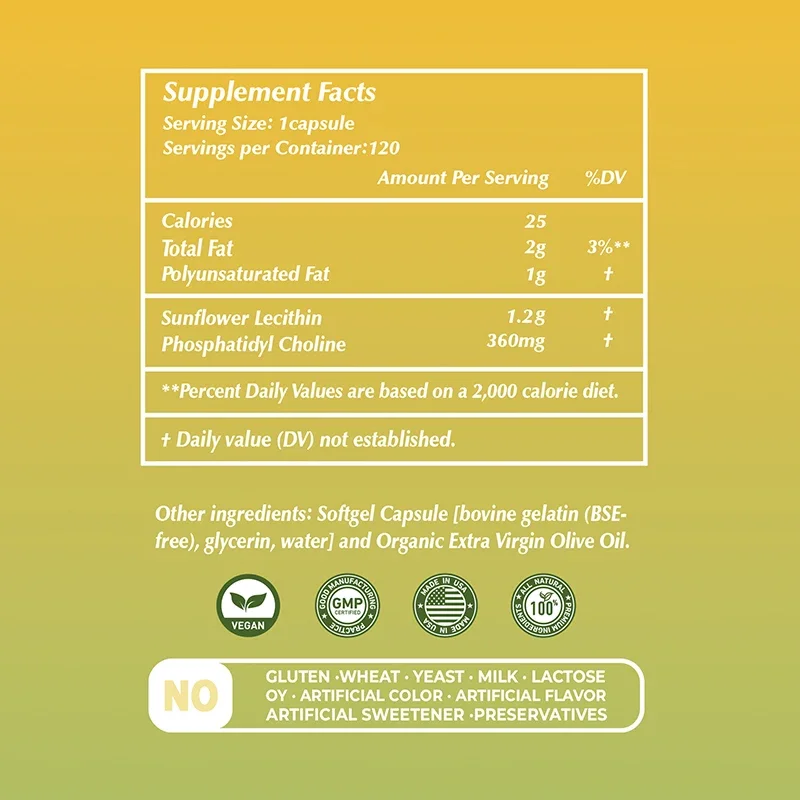 

Sunflower Capsules - Helps Improve Liver Function, Enhance Memory, Promote Brain Health, and Increase Focus and Concentration