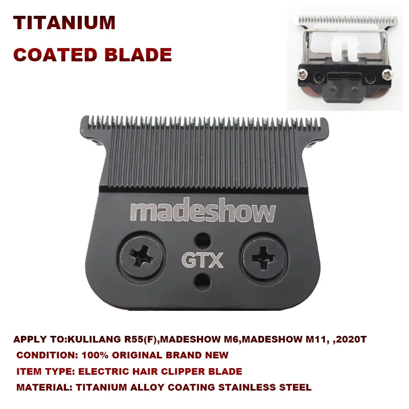 Madeshow KULILANG M5F M10 R66 R77F Original Ultra Fino Fade Lâmina Máquina de cortar cabelo Cortador de cunha Cabeça Aparador Acessório de substituição