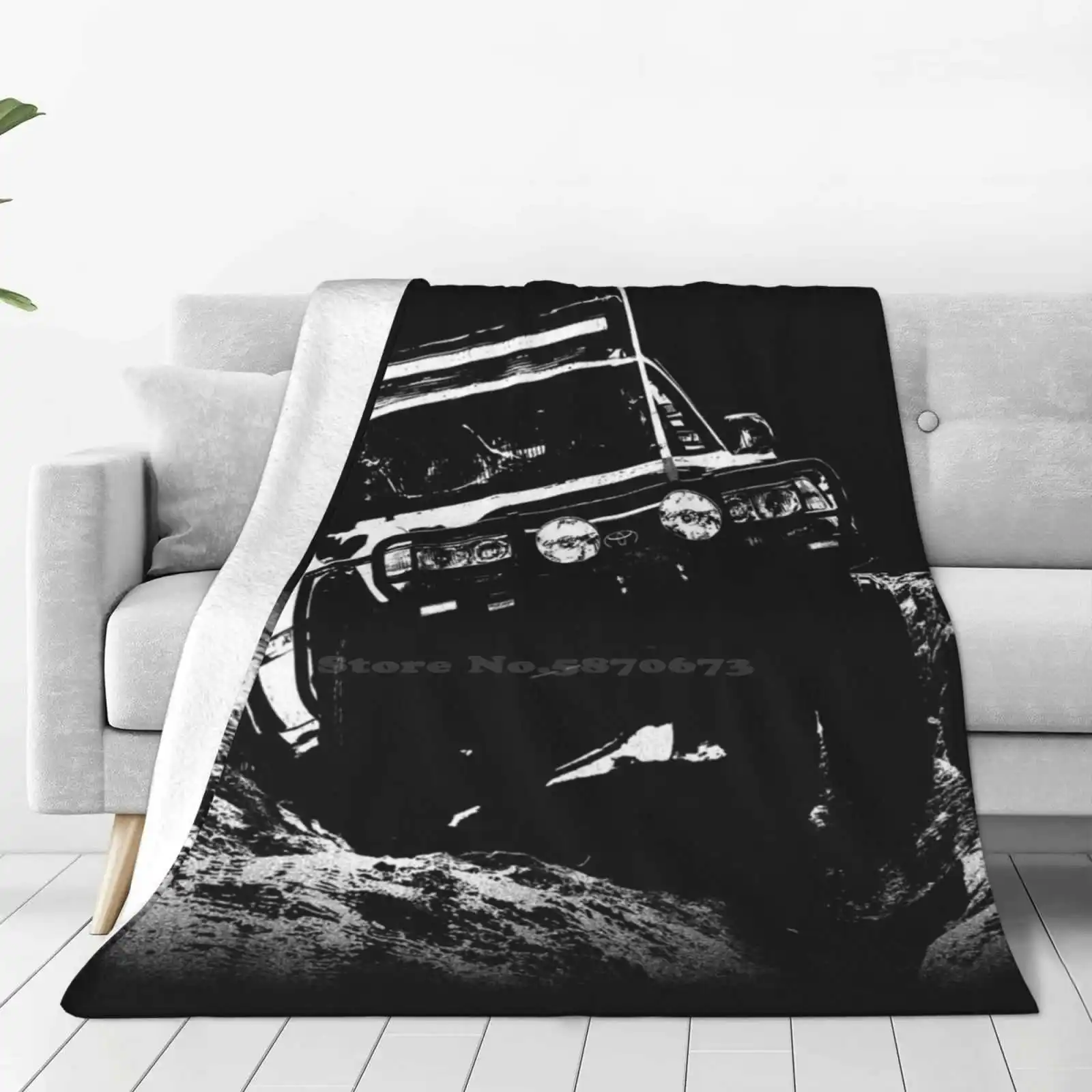 Landcruiser Creative Design Light Thin Soft Flannel Blanket Land Cruiser 4Wd Four Wheel Drive Offroad Off Road Car Cool