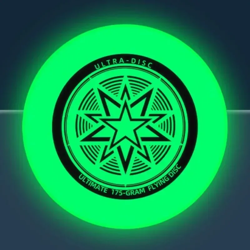 Fluorescência discos voadores, Ultimate Flying Saucer para esportes ao ar livre, praia, Camping, jogos discos giratórios, 27cm