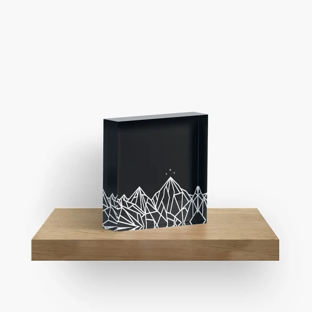 Night Court Mountains  Acrylic Block Board  Stamping Art Pad Cute Funny Print Wedding Fashionable Room Home Process Decor Family