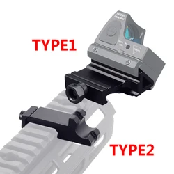 Adaptador de montaje para Mira táctica, Riel de compensación de 45 grados, RTS 20mm, Picatinny Riel, Weaver, arma, luz láser, Caza, Rifle