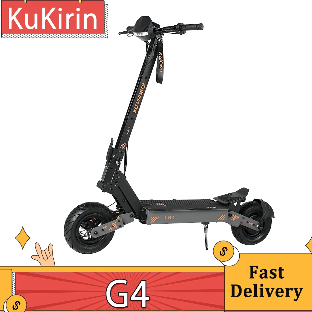 KuKirin G4 Off-Road Electric Scooter with 2000W Motor, 60V 20Ah Battery, 75km Top Range, 70km/h Max Speed, 11 Inch Vacuum Tires