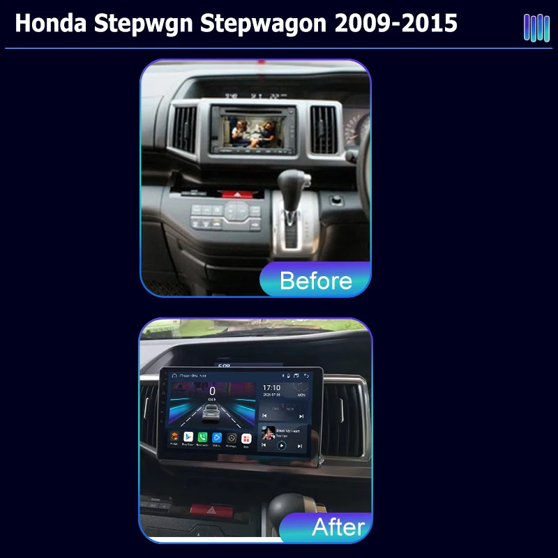 AI VOICE roadivox Android car radio for Honda Stepwgn Stepwagon 2009-2015 GPS Navigation video Multimedia Player tape recorder