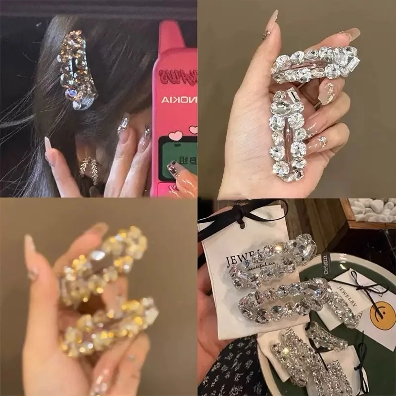 Leichter, luxuriöser, superglänzender Diamant-Haarnadel-Haarschmuck für Frauen – Detail 1