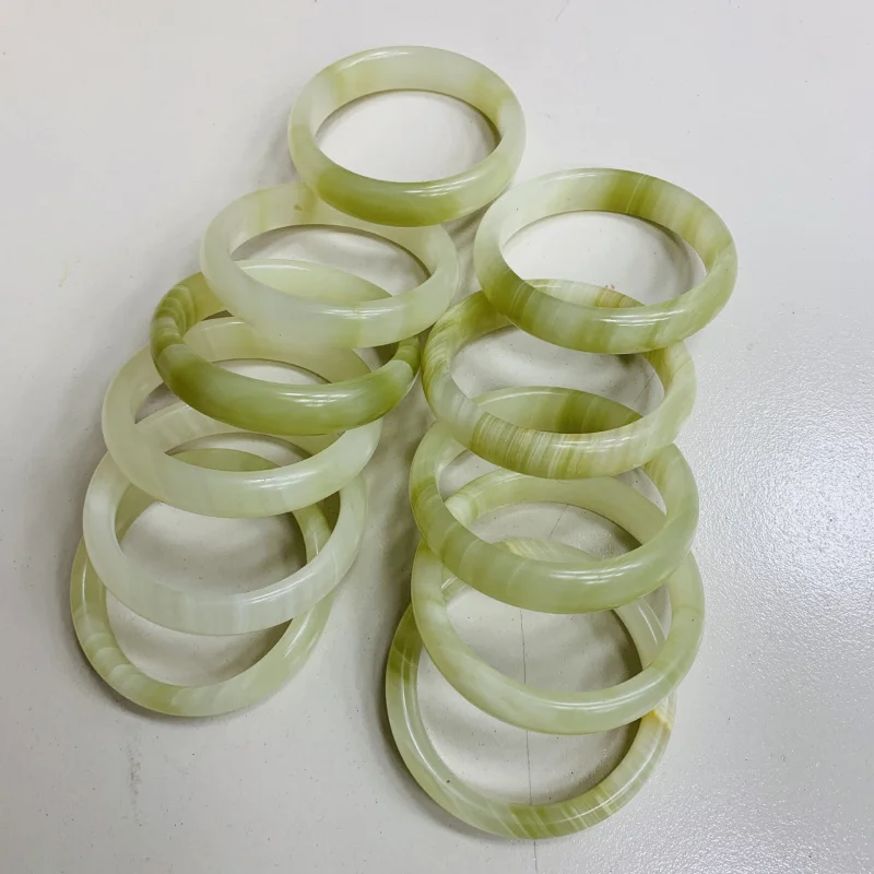 Natural Afghan Jadeite Flat Bracelet, Gift for Mother-in-law or Mom, Special Offer