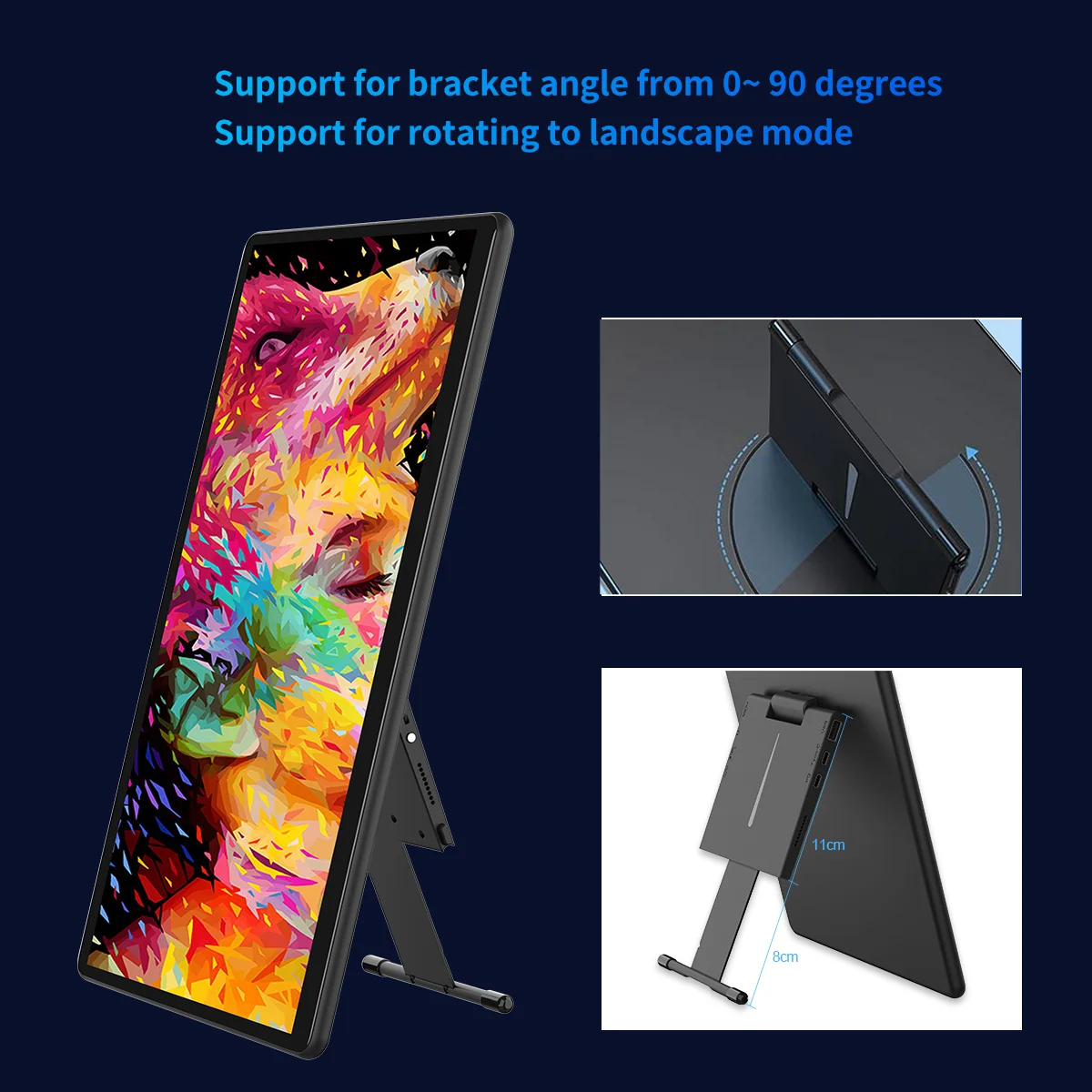 Unew Premium 15,6 Zoll 1920x1080 Touch Tragbarer Monitor - HDMI/Type-C, Zweitbildschirm für Xbox, Switch, PS, Laptop & PC – Detail 7