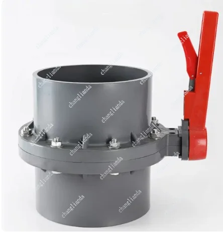 PVC Butterfly Valve, One Piece Body for Seawater Aquaculture Pipe System, Corrosion Resistant Plastic Valve