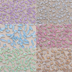 100pcs Mixed shape Opal color nail charms resin material 3D flat nail gems small size nail art supplies DIY nail accessorie
