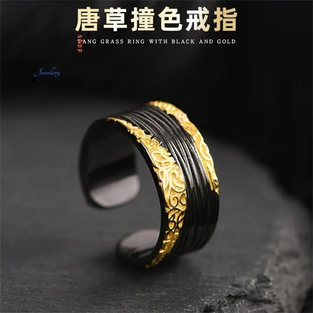 

Tang Grass Thai Silver Ring Fashion Niche Design Simple Elegant High-grade Exquisite Handicraft Popular Luxury Quality Jewelry