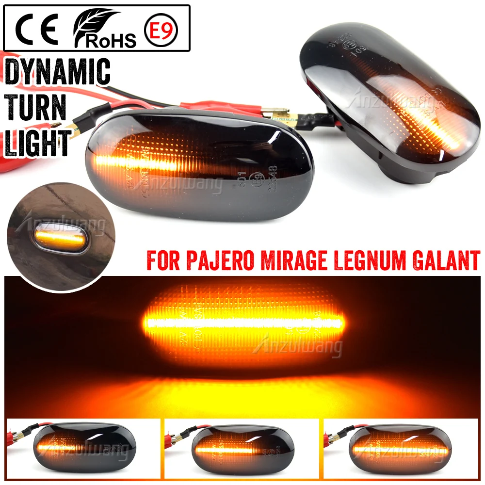 

Dynamic LED Side Marker Turn Signal Lights For Mitsubishi Pajero Mirag Legnum Gelent Sport 2G Mirage Legnum Galant 1998-2005