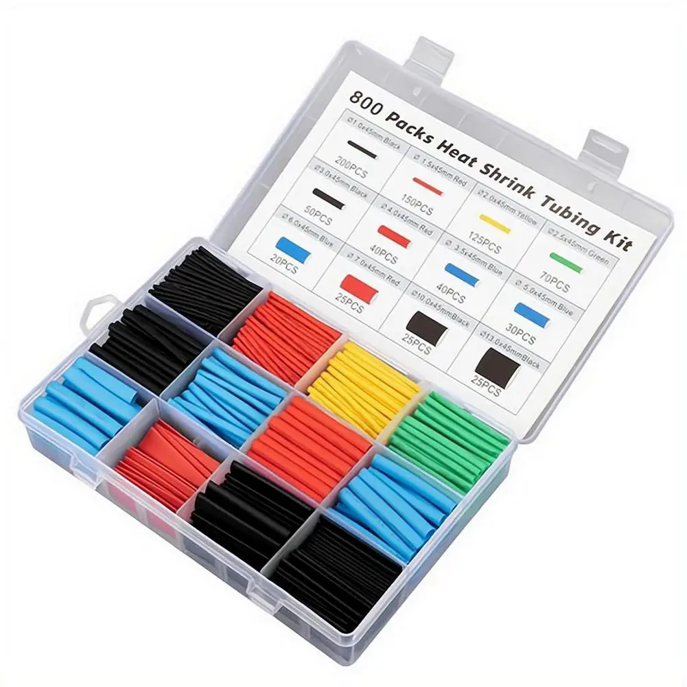 Electrical Wire Sleeves Assortment Kit Multi Size Heat Shrink Tubing Protection Tube For Frayed Cables Short Circuit Prevention