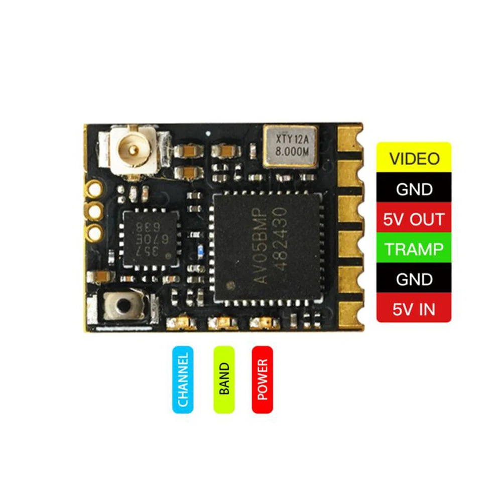FOXEER Nano 350mW FPV Video Transmitter, 5.8GHz Adjustable 25mW/100mW/200mW/350mW 72CH FPV VTX,5V Input，12x16mm,0.8g