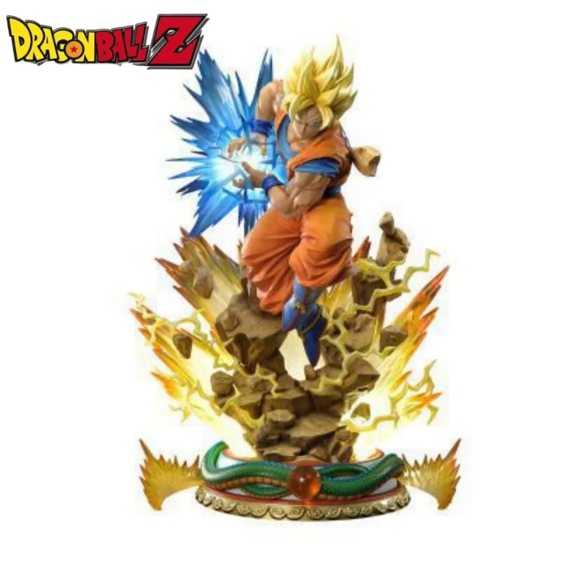 

Dragon Ball Sun Goku Model Doll Super Saiya Anime Action Figura Replaceable Two Headed Statue Ornament Model Children'S Toy Gift