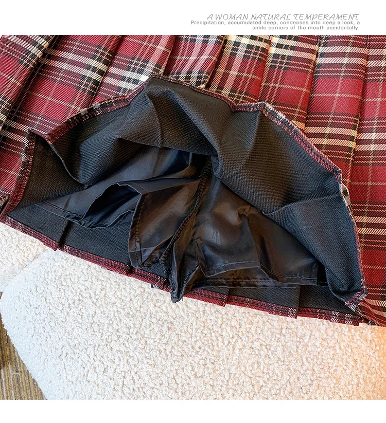 Dual-Gürtel Plaid Plissee Minirock Hohe Taille Boxy Tartan Rock Frauen Teengirl Preppy 90er Jahre Y2K Ästhetisches Frühlings-Sommer-Outfit