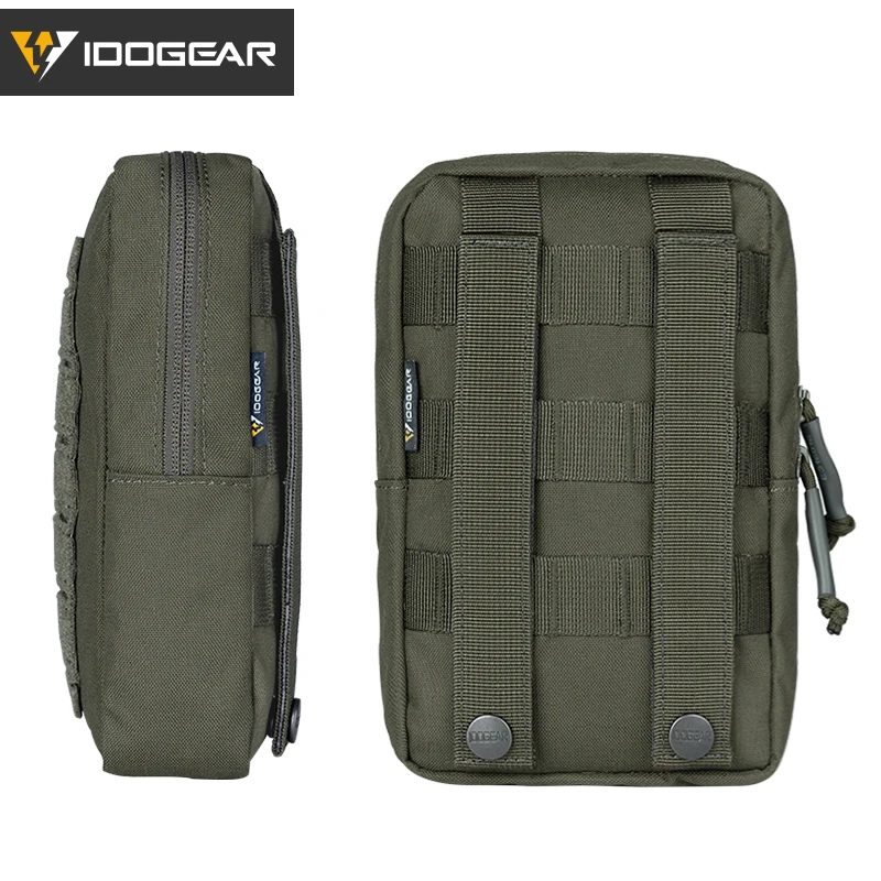 IDOGEAR Tactical MOLLE Pouch Multi-Purpose Compact EDC Small Utility Pouch Admin Organizer for Outdoor 500D Nylon 3578