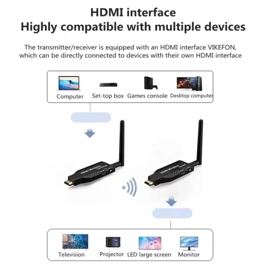 1080p 50m hdmi-compatível sem fio transmissor de áudio e vídeo extensor receptor para 1 TX-4 rx ps4 câmera portátil pc para monitor de tv