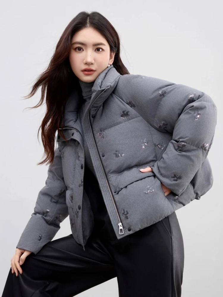 

SENTUBILA Winter Warm Down Coats for Woman Stand Collar Down Jackets 2025 Winter Fashion Commute Female Clothing W54YC2880