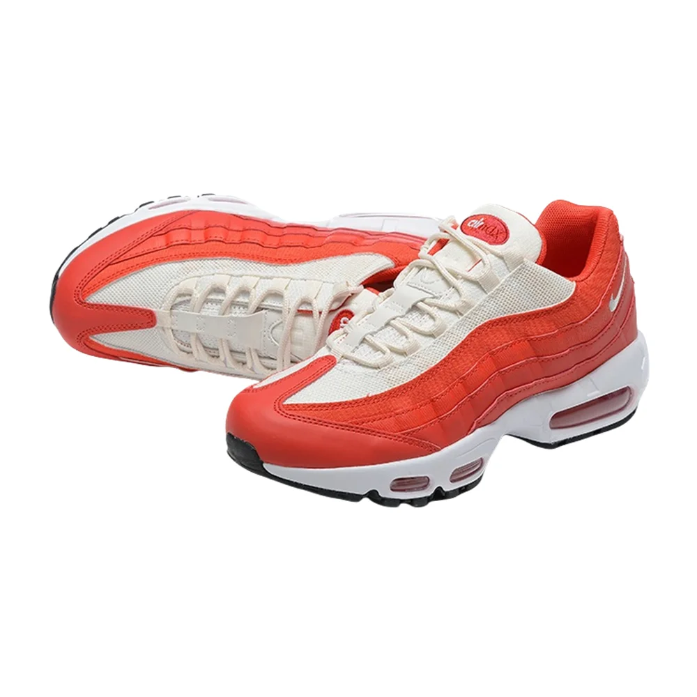 Nike Air Max 95 Herenmode Retro Comfortabel Veelzijdig Slijtvast Synthetisch Leer Loopschoenen Rode Rijst FN6866-642
