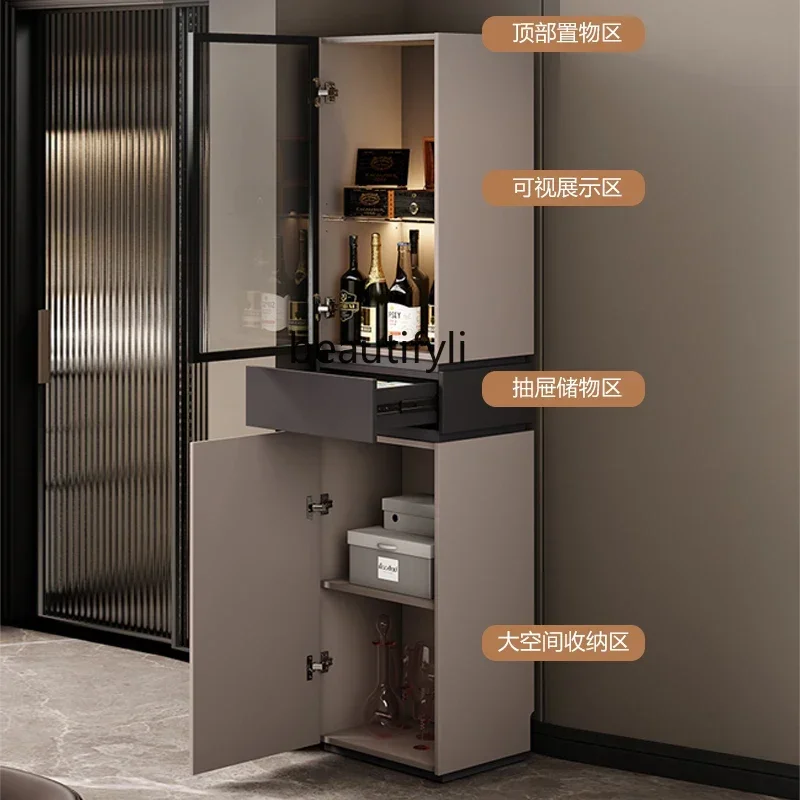 

T Italian minimalist corner storage cabinet display cabinet sofa corner storage cabinet