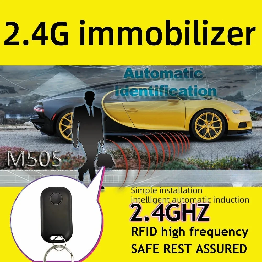 Car Alarm System Anti-Hijacking 2.4G Imm-obilizer Wireless Engine Lock Intelligent Circuit Cut Off Auto Unlock Device