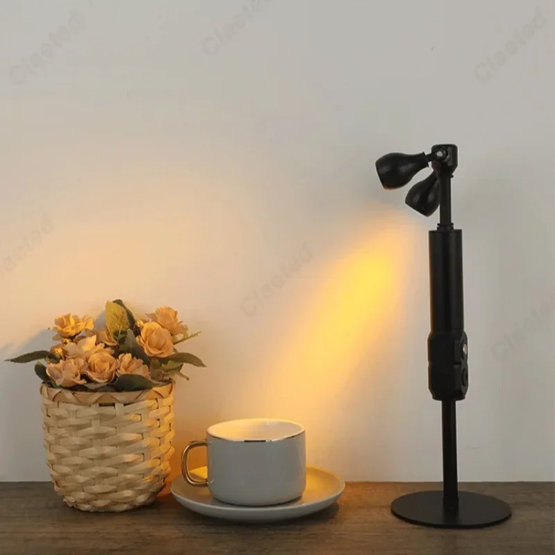 Creative LED Charging High Pole Touch Spotlight Personalized Coffee Shop Restaurant Bar Atmosphere Lighting Decorative Light