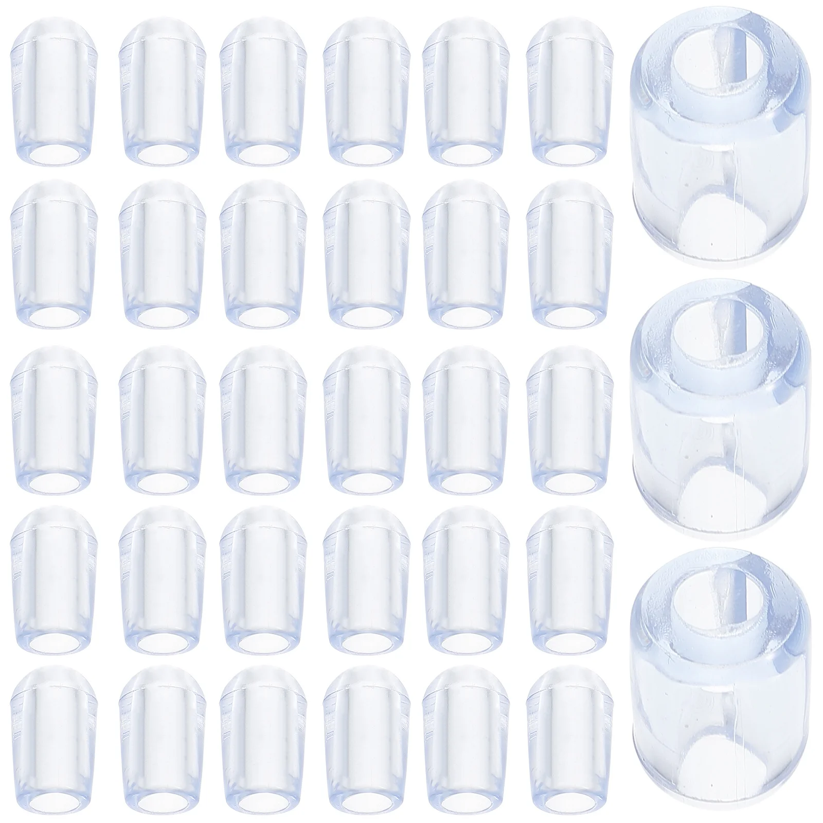 80 pezzi di protezioni per griglie piedini di ricambio in PVC trasparente per lavello da cucina cestello di scarico accessori per lavello piccoli piedini in plastica
