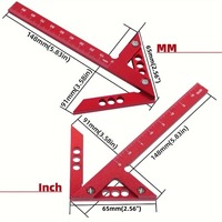 Center Scribe Gauge,Aluminum Center Finder,Woodworking Line Caliber,45/90 Degree Right Angle Line Ruler Carpenter Measuring Tool
