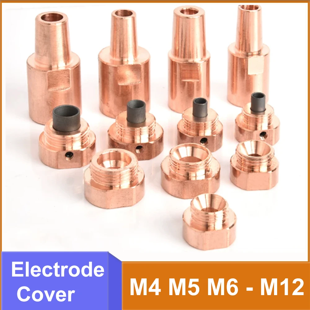 1pcs Chrome Zirconium Copper Nut Electrode Cover M4 M5 M6-M12 Spot Welding Lower Electrode Cap Bolt Welding Tip Accessories