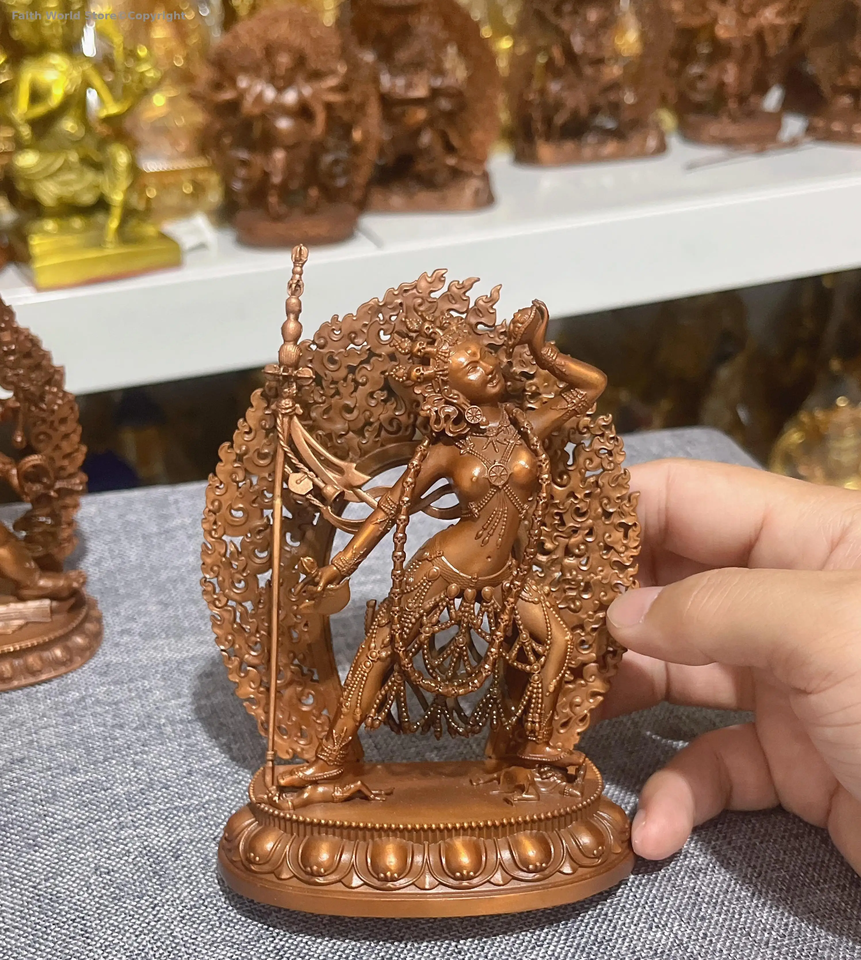 GOOD Exquisite Buddha statue Dakini kurukulla rare buddha buddhism incarnation of Vajravarahi copper carving buddha statue