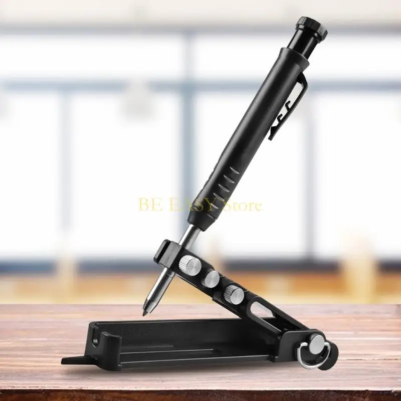 

E28F Durable Measuring Gauge Precise Adjustable Woodworking Accessories Multi-purpose Carpenter Construction Pencil Portable