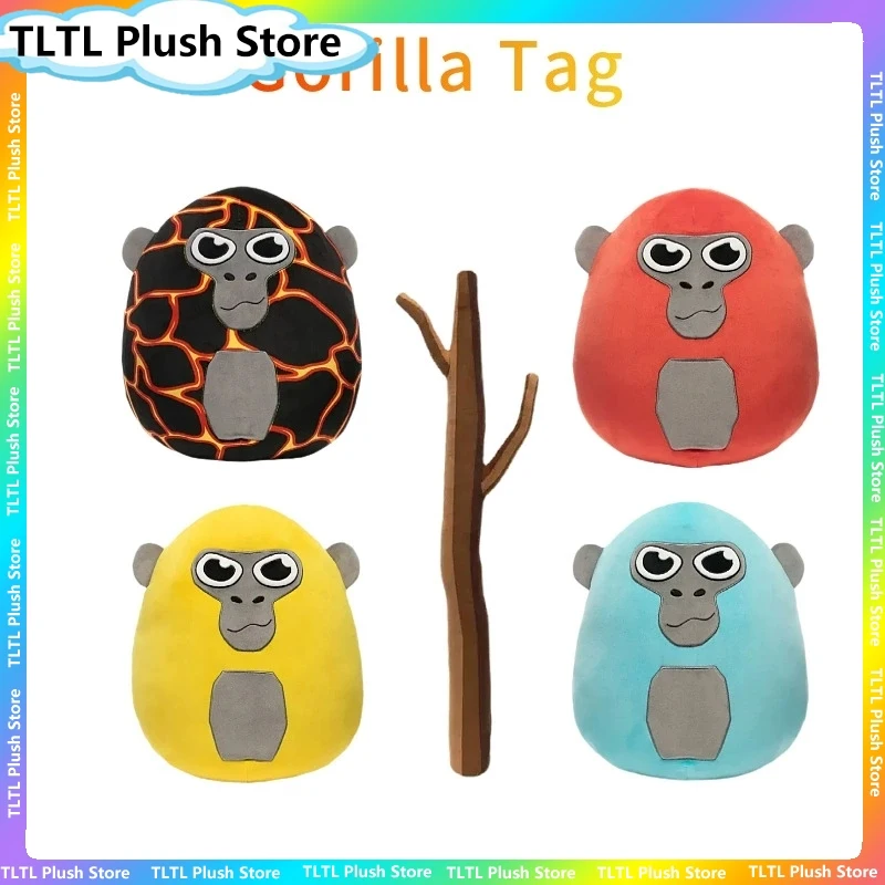 Gorilla Tag Plush Toy Tagged Monke Doughboi Lava Pattern Soft Stuffed Monkey Plush Toy Home Decor For Game Enthusiasts