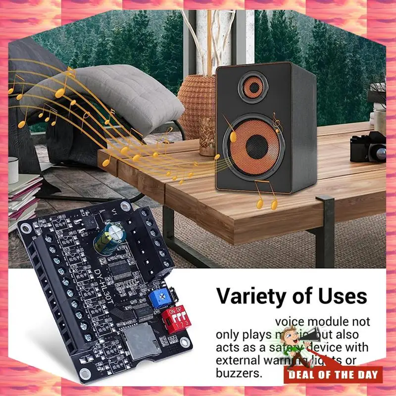 24-Hour Delivery 30W MP3 Voice Playback Module DY-L30T 9 Trigger Music Player Power Amplifier Board TF Card 32G Max WAV DC 12V 2